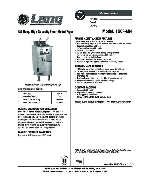 Cutsheet