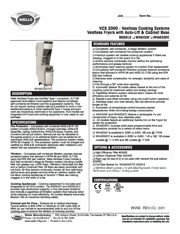 Cutsheet