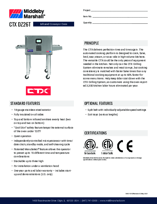 Cutsheet