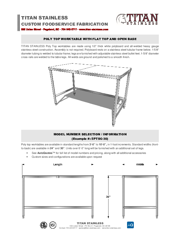 Cutsheet