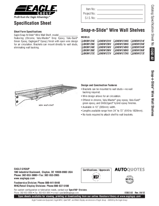 Cutsheet