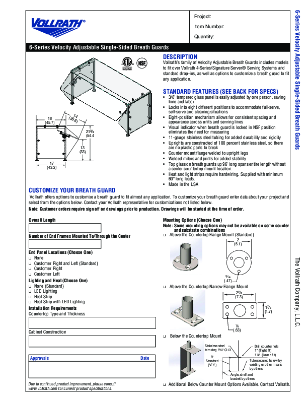 Cutsheet