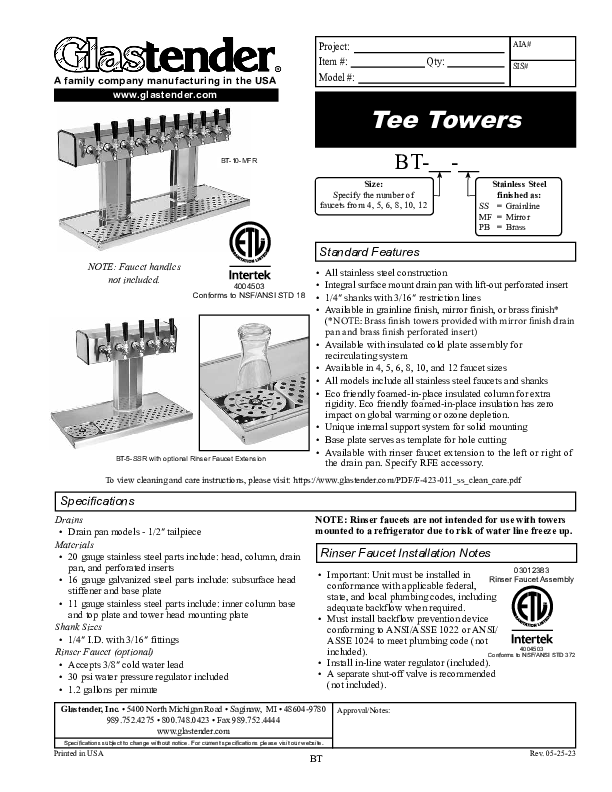 Cutsheet