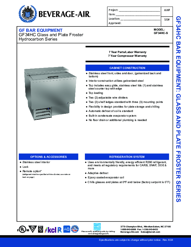 Cutsheet