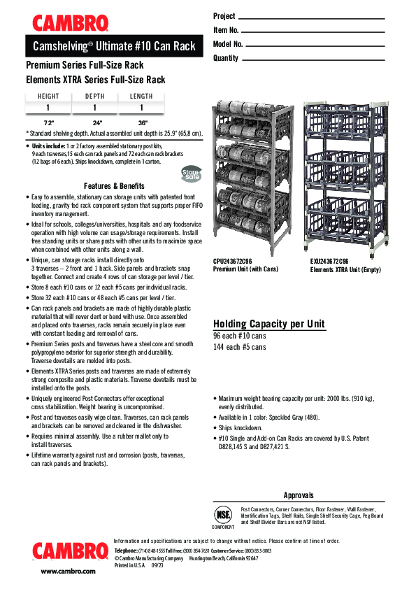 Cutsheet