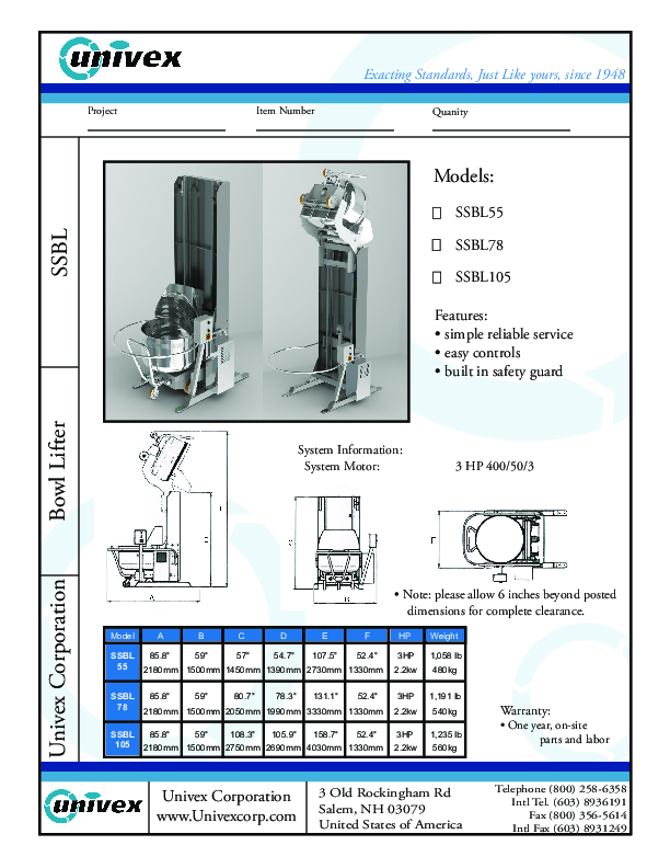 Cutsheet