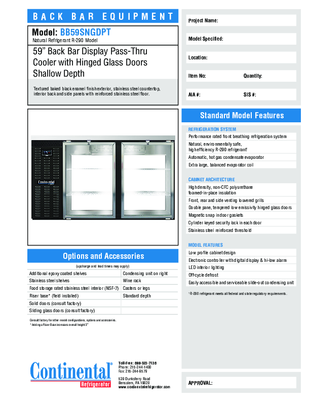 Cutsheet