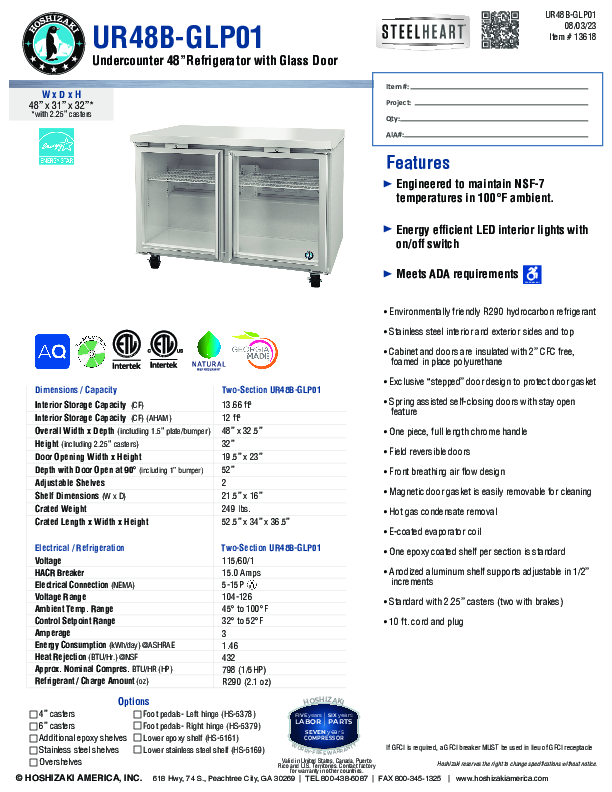 Cutsheet