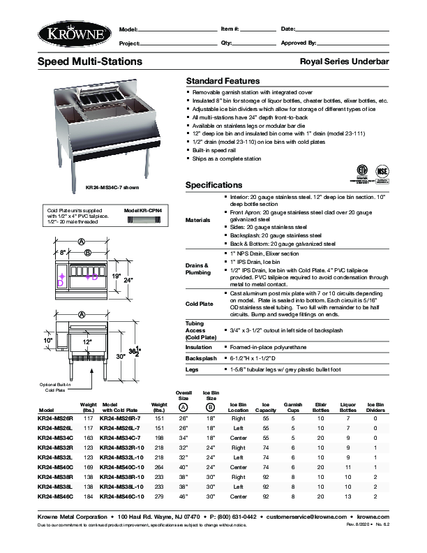 Cutsheet