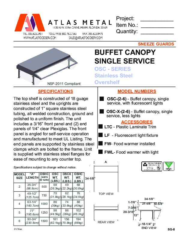 Cutsheet