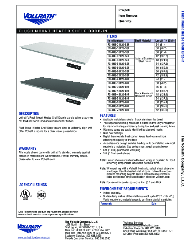 Cutsheet