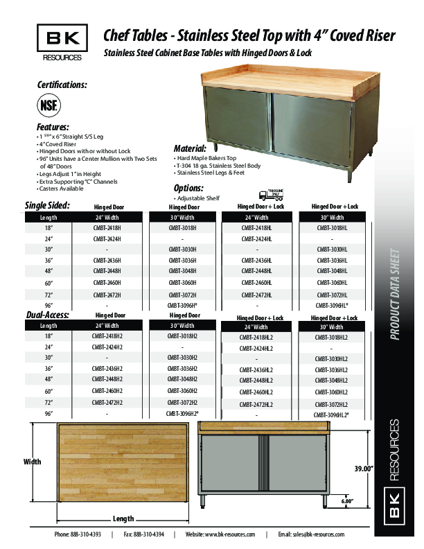 Cutsheet