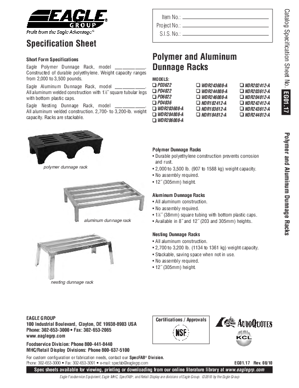 Cutsheet