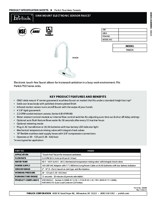 Cutsheet