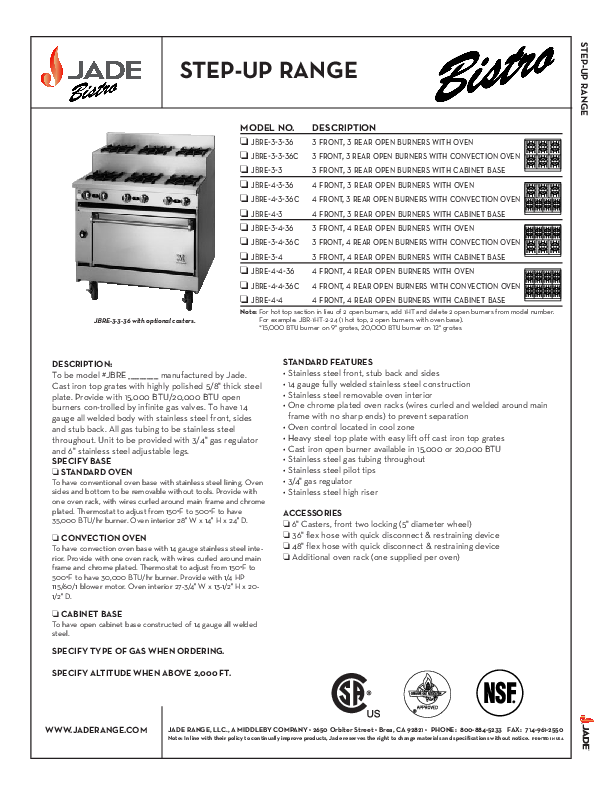 Cutsheet