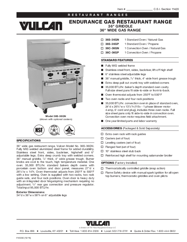 Cutsheet