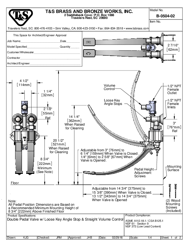 Cutsheet