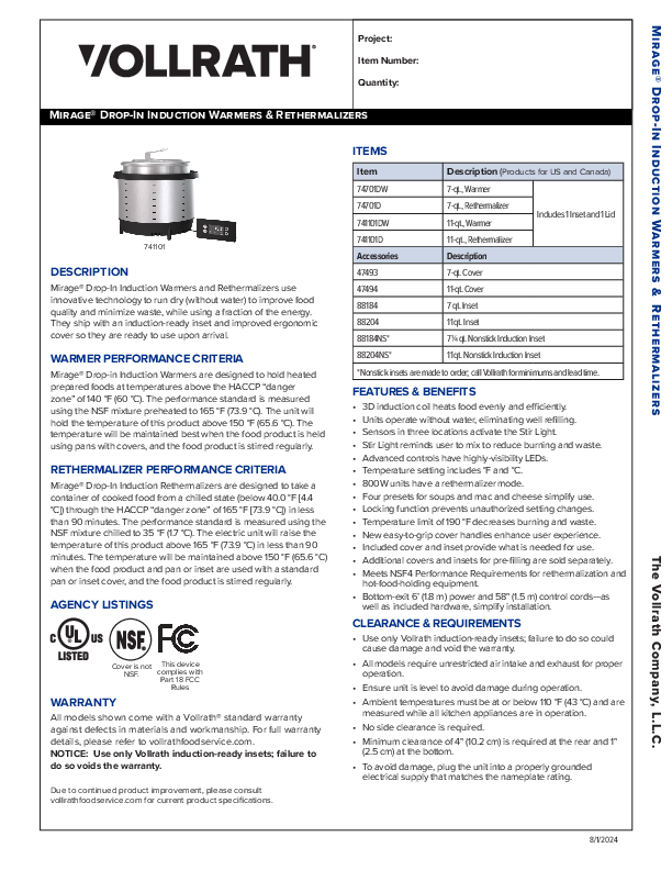 Cutsheet