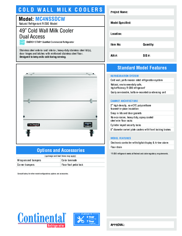 Cutsheet