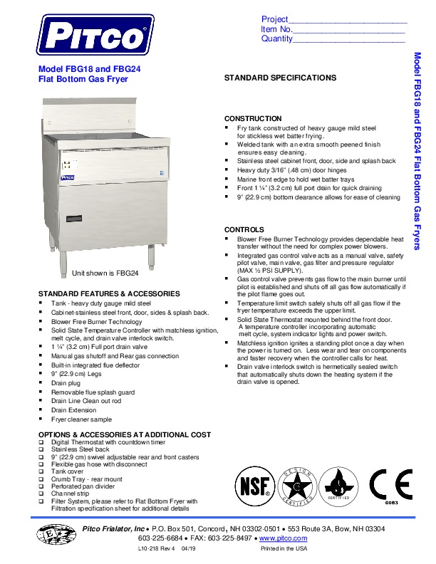 Cutsheet