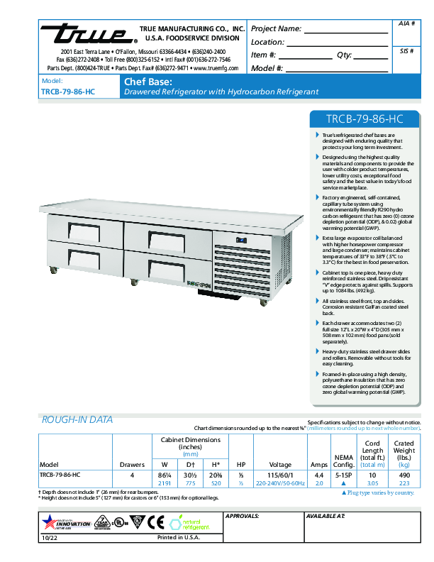 Cutsheet