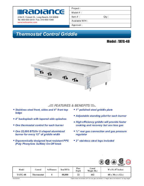 Cutsheet