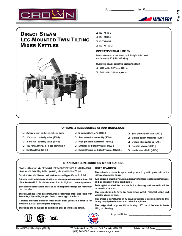 Cutsheet