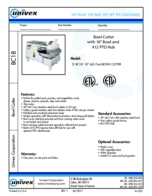 Cutsheet