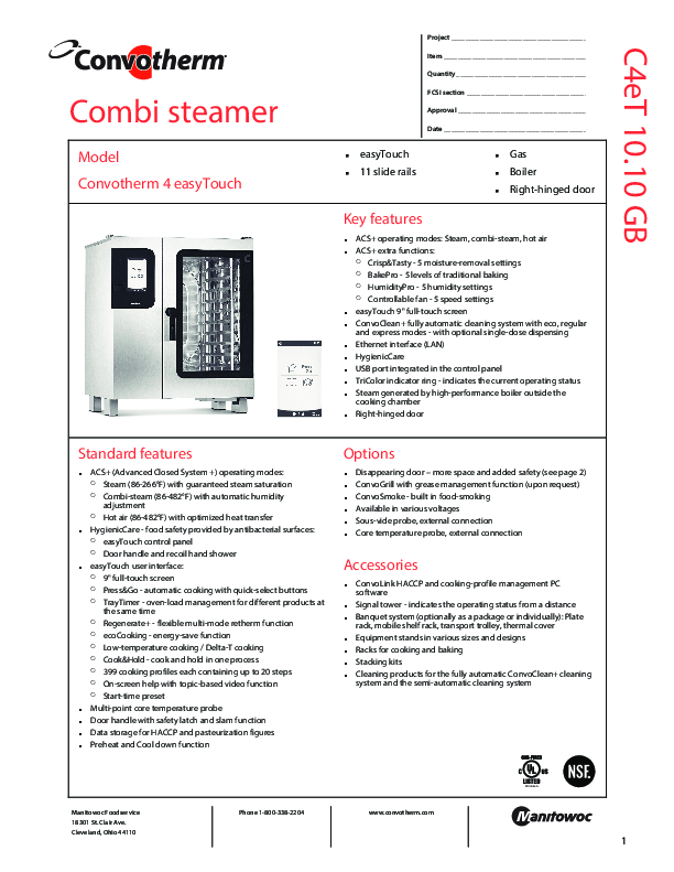 Spec Sheet C4 ET10.10GB