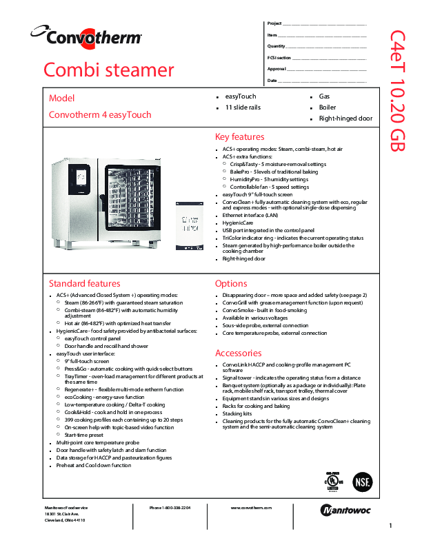 Spec Sheet C4 ET10.20GB