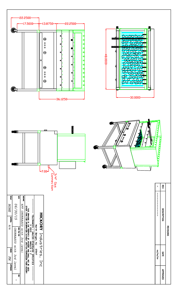 Technical Drawing W/ Stand & Third Level