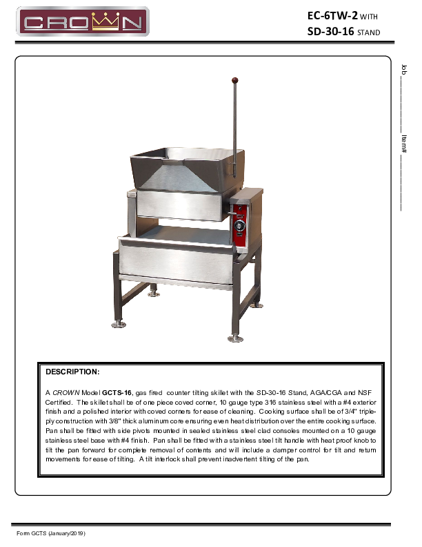 Stand Spec Sheet