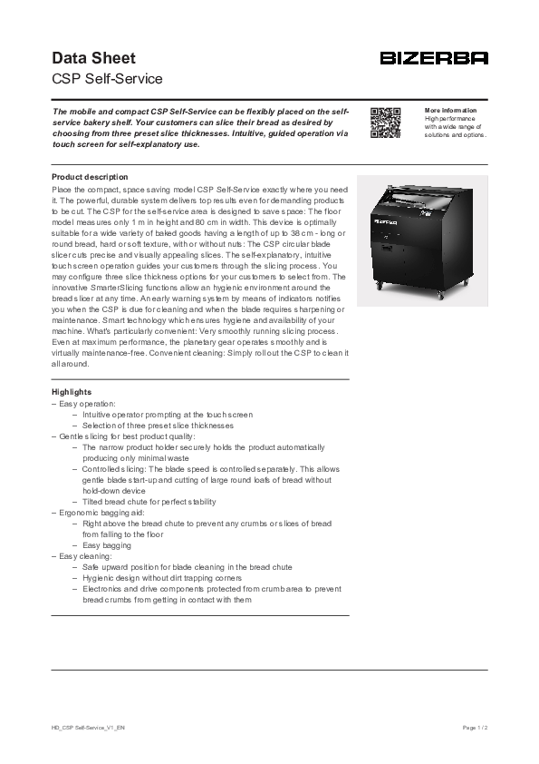 Data Sheet (Self Service)