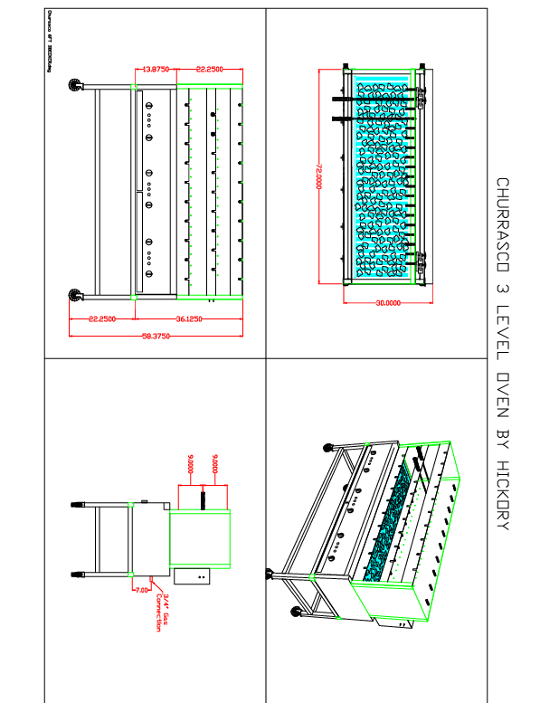 Technical Drawing W/ Stand & Third Level