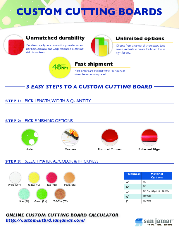 Custom Cutting Board Flyer