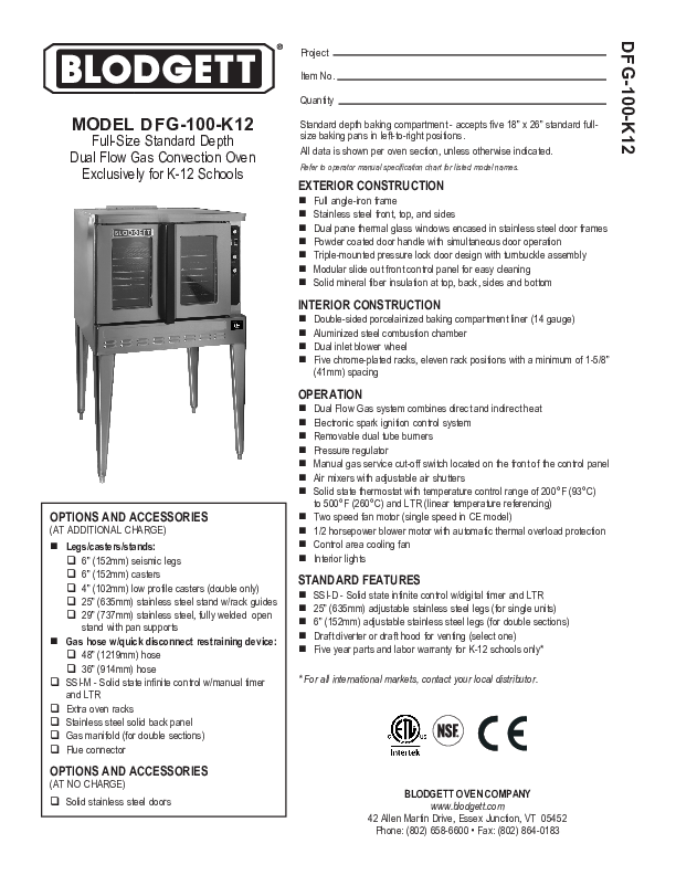 K12 Spec Sheet