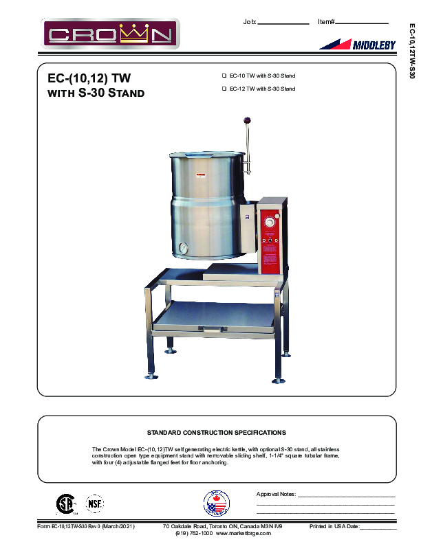 EC-10-12TW With S-30 Stand