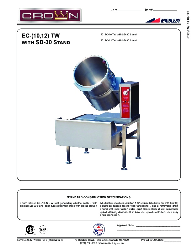 EC-10-12TW With SD-30 Stand