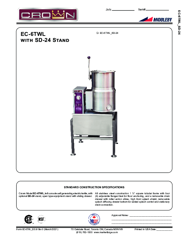 EC-6TWL With SD-24 Stand