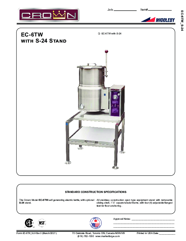 EC-6TW With S-24 Stand