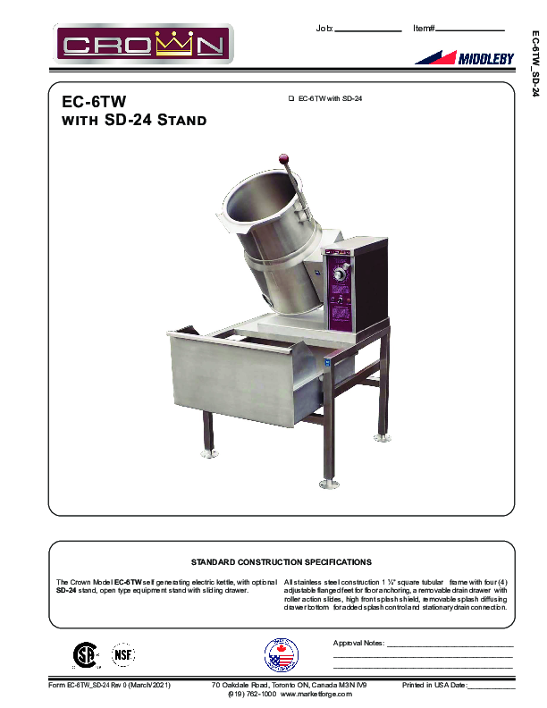 EC-6TW With SD-24 Stand