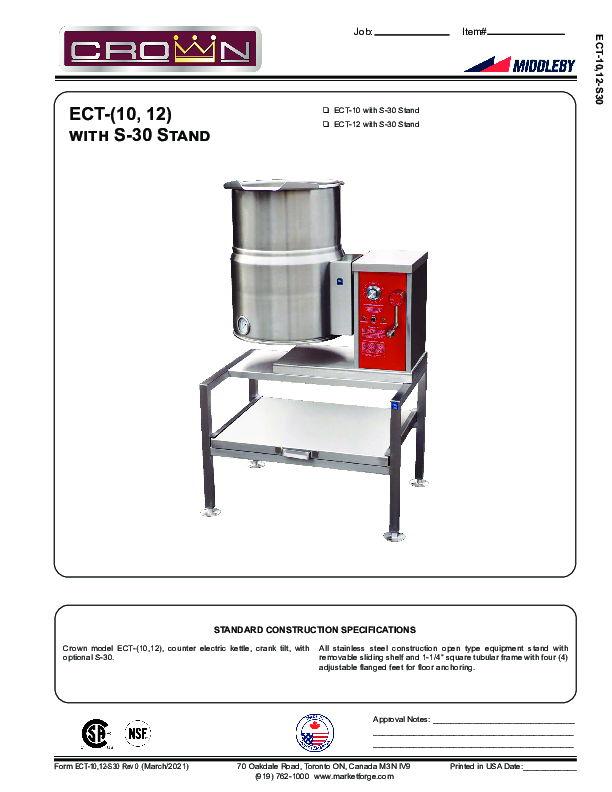 ECT-10-12TW With S-30 Stand