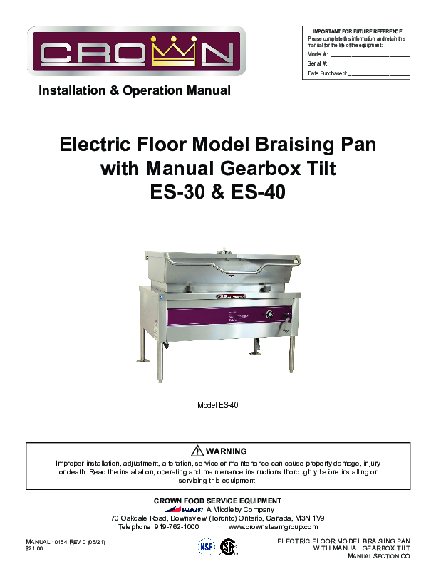 Installation & Operation Manual