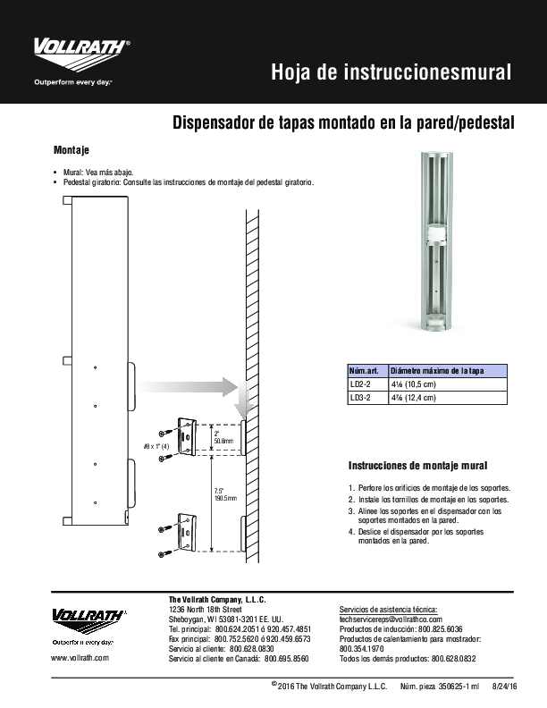 Instructions Spanish