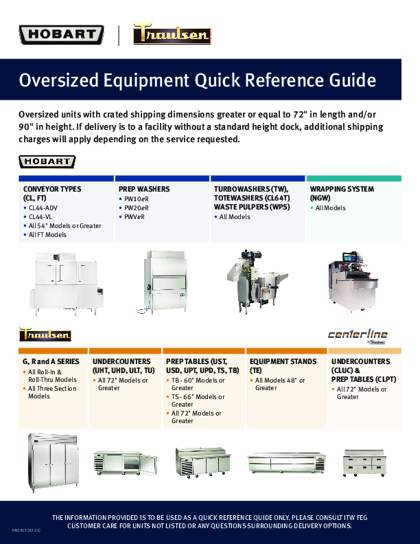 Oversize Equipment Quick Ref Guide