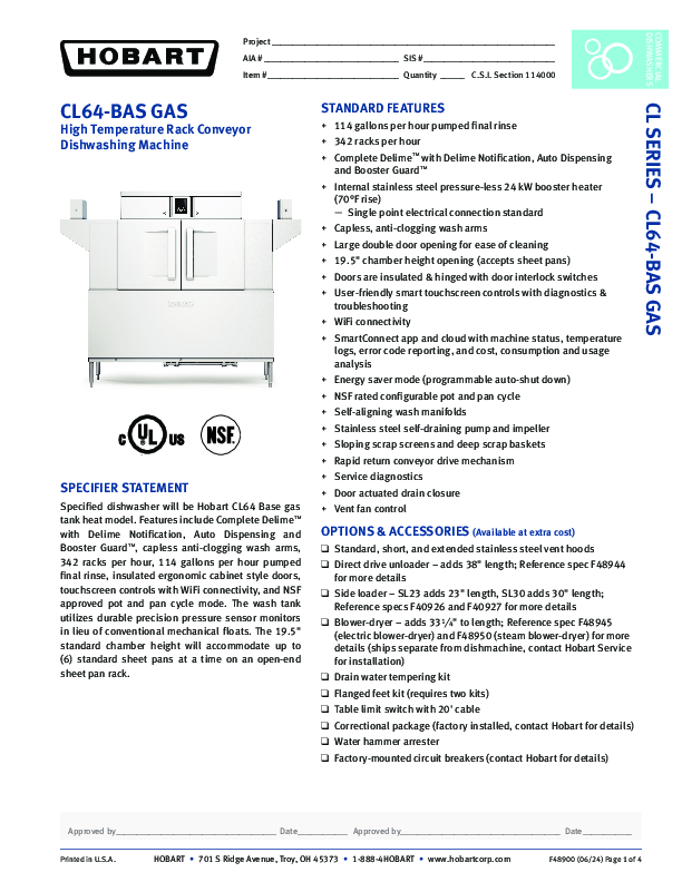 Gas Spec Sheet