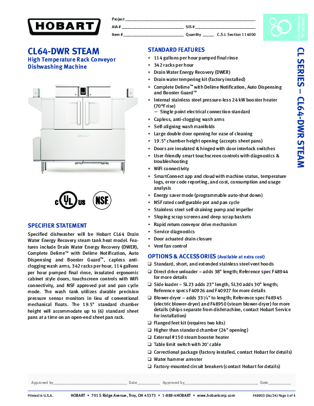 Gas Spec Sheet