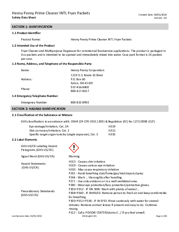 Safety Data Sheet