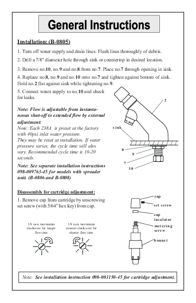 Faucet Installation