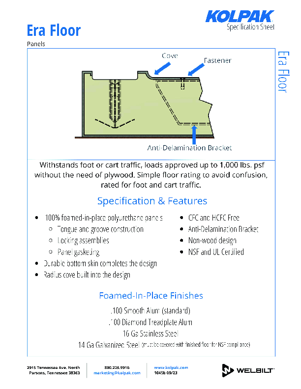 Floor Spec Sheet